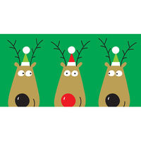 Reindeer Trio Holiday Card with Inside Imprint