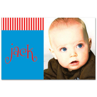 Red Stripe Photo Laminated Placemat