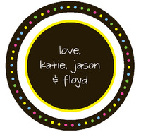 Colorful Dot Round Gift Stickers
