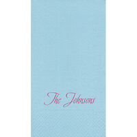 Design Your Own Grosgrain Mediterranean Blue Caspari Guest Towels