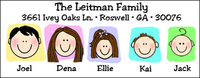 Colorful Swash Family Address Labels