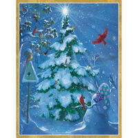 Snowy Tree with Birds Holiday Cards