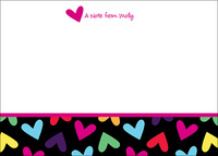 Rainbow Hearts Flat Note Cards