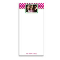 Pink Polka Dots Photo List Notepads
