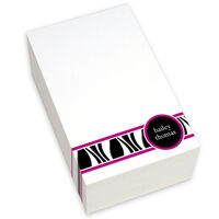 Black and Pink Zebra Stripes Chunky Notepads
