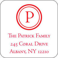 Circle Initial Square Return Address Labels