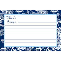Navy Chinoiserie Recipe Cards