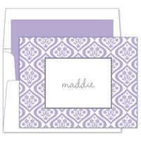 Mod Damask Lilac Note Cards