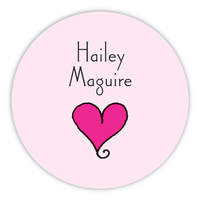 Heart Round Gift Stickers