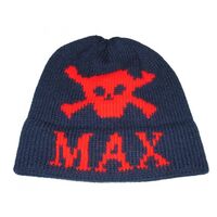 Personalized Skull & Crossbones Knit Hat
