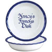 Personalized Deep Dish Pie Plate