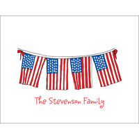 US Flag Banner Folded Note Cards
