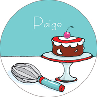 Baking a Cake Round Gift Stickers