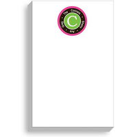 Black, Pink and Green Circle Notepads