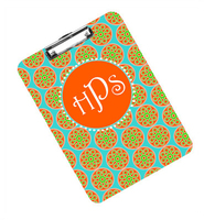 Orange and Turquoise Prep Clipboard