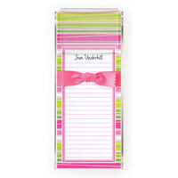 Pink Stripe Slim Notes with Acrylic Holder