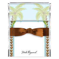 Palm Trees Memo Sheets with Acrylic Holder