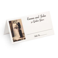 Golden Year Photo Personalized Placecards