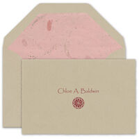 Stone Foldover Letterpress Note Cards