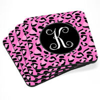 Pink Leopard Coasters