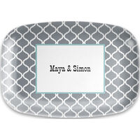 Gray Ann Tile Melamine Platter