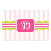 Pink & Green Grosgrain Ribbon Placemats