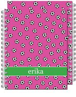 Pink Soccer Spiral Notebook