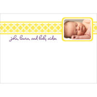 Yellow Weave Photo Flat Note Cards