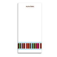 Chocolate Stripes Skinny Notepad