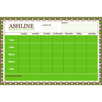 Prep Pea and Chocolate Dry Erase Magnetic Family Planner