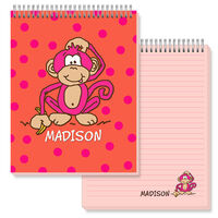 Pink Monkey Jumbo Spiral Top Notepads