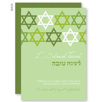Stars of David Jewish New Year Cards