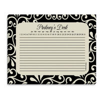 Black and Cream Swirl Mousepad Notepads