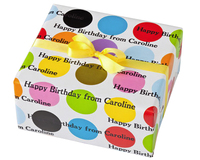 Multi Mega Dot Personalized Gift Wrap
