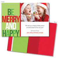 Be Merry and Happy Holiday Greeting Cards