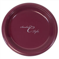 Personalized Monogrammed Plastic Plates