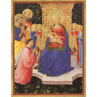 Virgin and Child Enthroned with Saints Holiday Cards