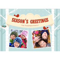 Trees and Birds Holiday Photo Cards