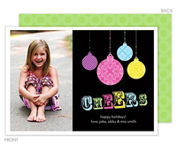 Ornament Cheers Holiday Photo Cards