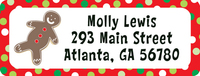 Gingerbread Man Return Address Labels