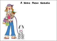 Customized Shopping Mom with Pet Note Cards