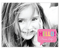 Hello Bubble Folded Photo Note Cards