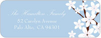 Blue Blossom Holiday Address Labels