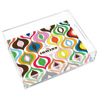 Multi Bargello Name Small Lucite Tray by Jonathan Adler