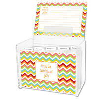 Bright Chevron Recipe Box and Recipe Cards
