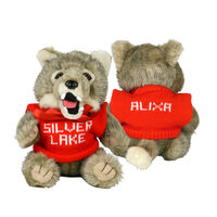 Plush Stuffed Wolf with Personalized Sweater