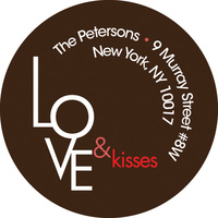 Love and Kisses Address Labels
