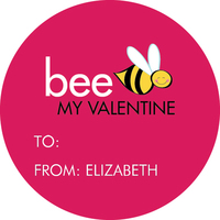 Bee My Valentine Stickers