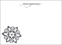 Black & White Blossom Flat Note Cards