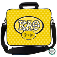 Kappa Alpha Theta Letters on Dots Laptop Bag